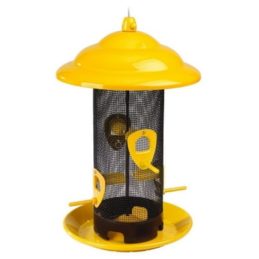 4.4 lb Seed Capacity Stokes Select Mesh Screen Bird Feeder with Metal Roof Green 4.4 lb Seed Capacity Stokes Select Mesh Screen Bird Feeder with Metal Roof Green